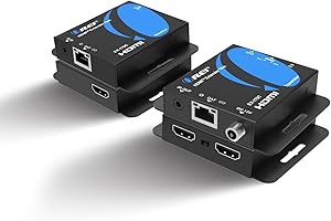 OREI 4K HDMI Over Ethernet Extender Over CAT5/CAT6/CAT7, with IR Upto 164 Feet - Loop Out - 4K @ 30Hz 1080P Full HD Signal Di