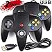 2 Pack Classic N64 Controller, iNNEXT N64 Wired USB PC Game pad Joystick, N64 Bit USB Wired Game stick Joy pad Controller for Windows PC MAC Linux Raspberry Pi 3 Genesis Higan primary