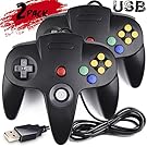 2 Pack Classic N64 Controller, iNNEXT N64 Wired USB PC Game pad Joystick, N64 Bit USB Wired Game stick Joy pad Controller for Windows PC MAC Linux Raspberry Pi 3 Genesis Higan