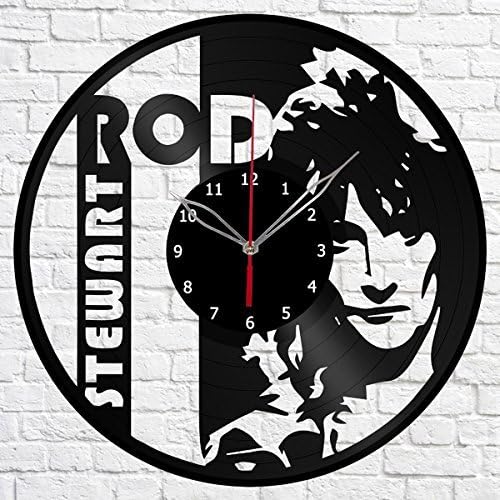 Rod Stewart Design Vinyl Wall Clock – handmade gift for any occasion – unique birthday, wedding, anniversary, Valentine’s day gifts - Wall décor Ideas for any space