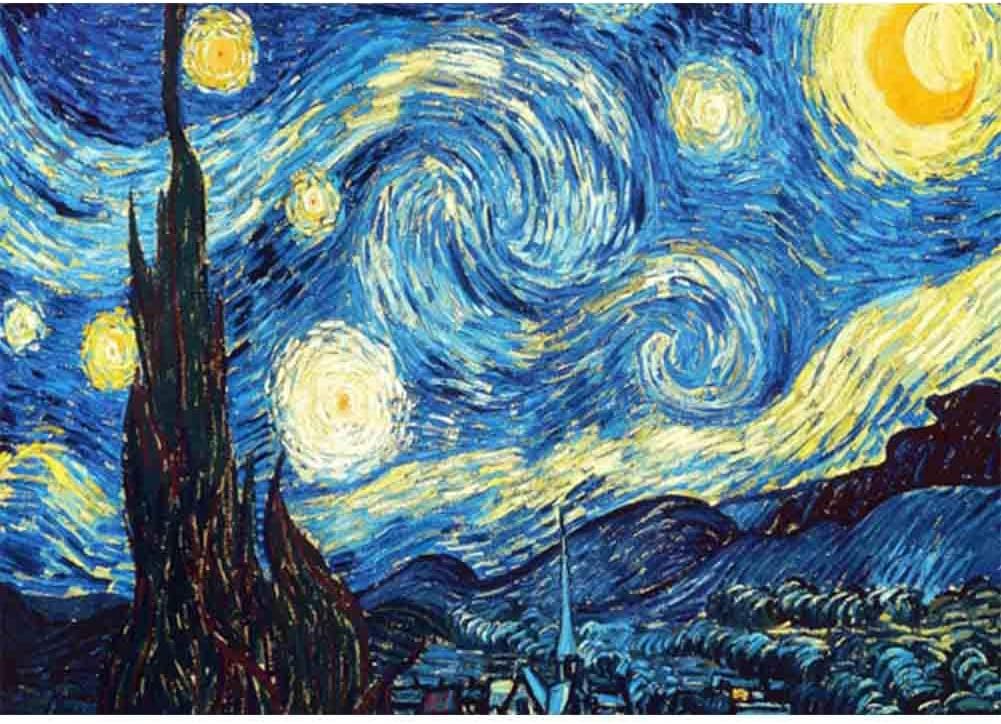 5D DIY Diamond Painting Full Drill Starry Night Rhinestone Embroidery for Wall Decoration 12X16 Inch