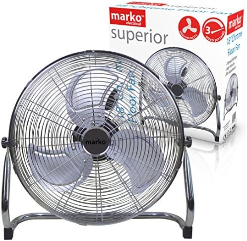 markoElectrical Fan Pedestal Fans Oscillating Stand Desk Electric Home Tower Office Standing UK (18" Floor Fan)