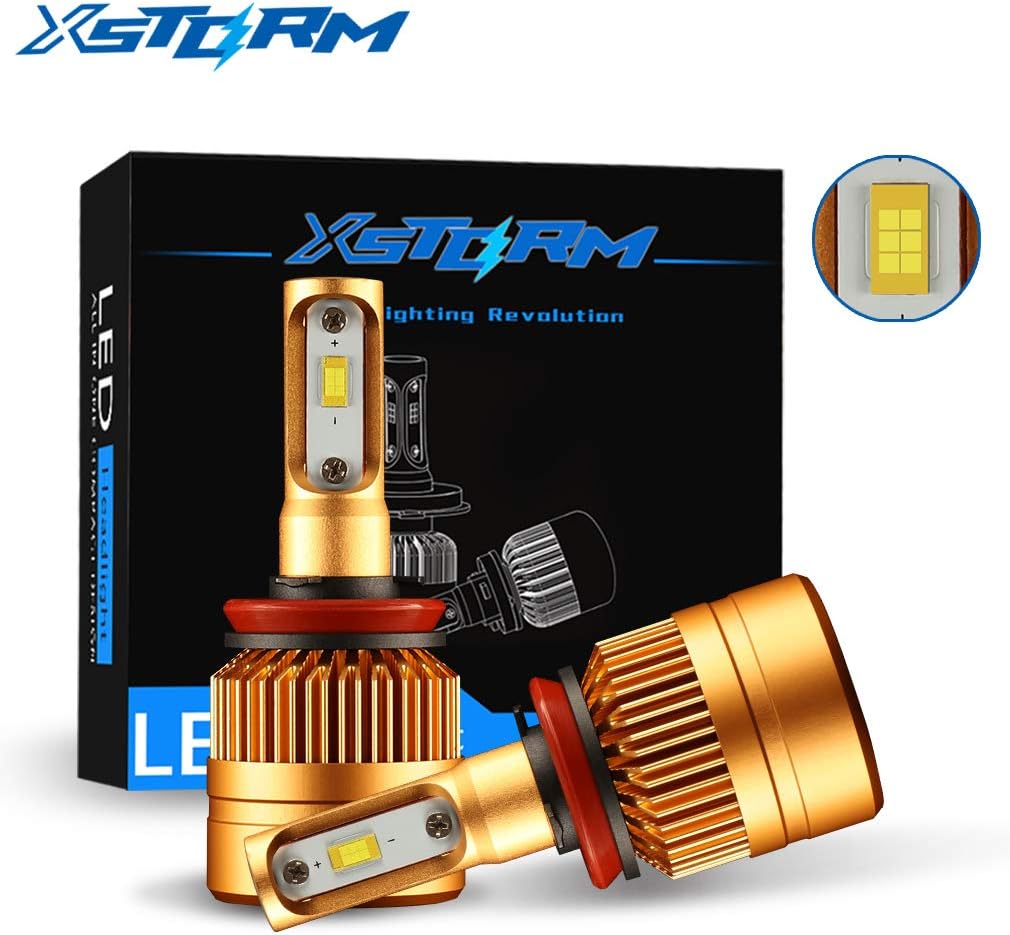 XSTORM H7 LED Headlight Bulbs 28000LM丨100W丨6500K 3570 Chips 12V, Extremely Bright White High/Low Beam Light Conversion Kit(for Car)