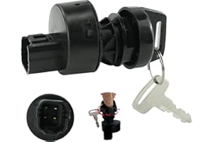 Xghdalk 4015033 Ignition Key Switch for Po-laris Sportsman 450 850 1000XP Ranger 1000 1000XP Scrambler 850 3 Position 4 pins