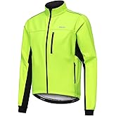ARSUXEO Thermal Fleece Winter Cycling Jacekt for Men Windproof Insulated Bike Running Active Jacket