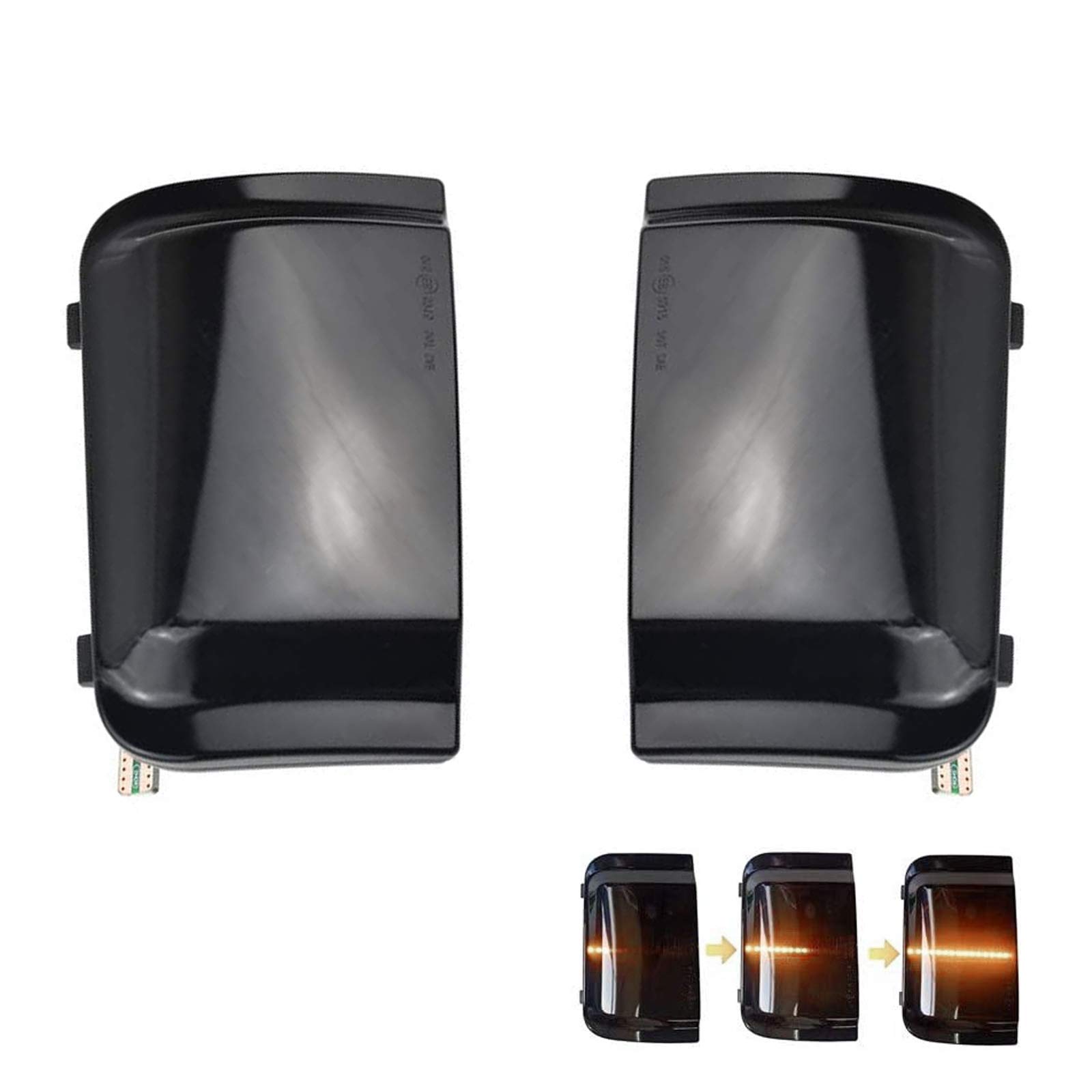 Dynamic LED Turn Signal Light Side Wing Rearview Mirror Indicator Blinker Light OEM:D0297 Fit for Citroen Jumper, Peugeot Boxer, Ram Promaster, Citroen Relay 2006-2019