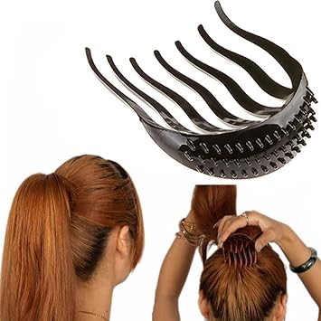 Barrette Peigne Noir Bump It Coiffure Volume Cheveux Support