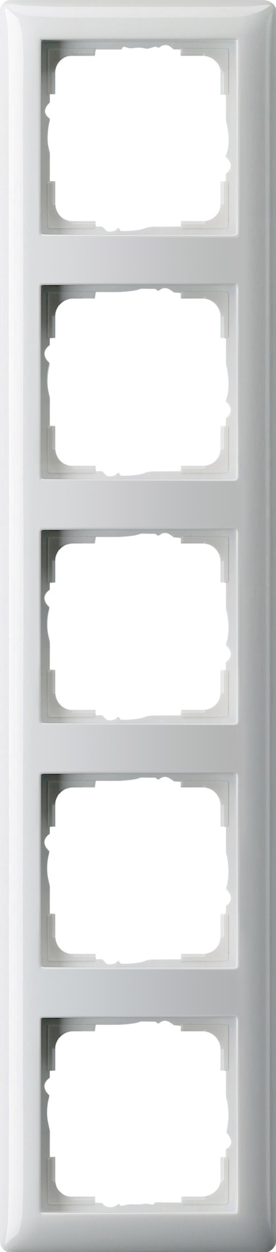 Gira 021503 Cover Frame 5-Way Glossy Pure White