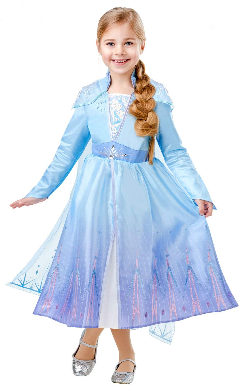 Rubie's Official Disney Frozen 2, Elsa Deluxe Dress, Childs Costume, Size Large Age 7-8 Years