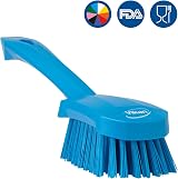 Vikan 419288 Short Handle Scrubbing Brush Stiff Gray view 4