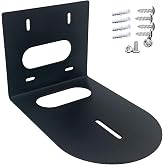 Prisual PTZ Camera Wall Mount Bracket - Heavy-Duty Solid Metal Universal Mount for All PTZ Cameras, Includes Mounting Screws, Adjustable Compact Space-Saving Design (Black)