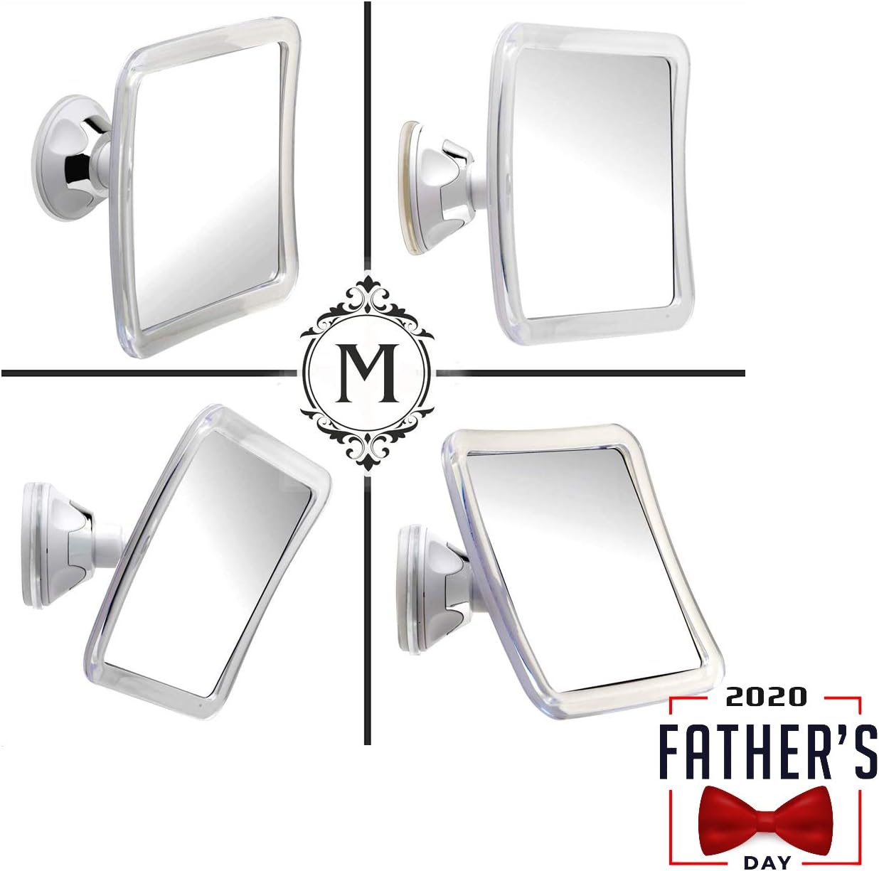 Mirrorvana Fogless Shower Mirror for Fog Free Shaving with Upgraded Suction-Cup, Shatterproof Surface and 360° Swivel, 6.3 x 6.3 Inch : Beauty