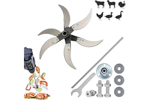 Household Farming Grass Shredder Knife Blades, 2026 New Adjustable Diameter Vegetable Shredder Set with 12 Mounting Holes, 10
