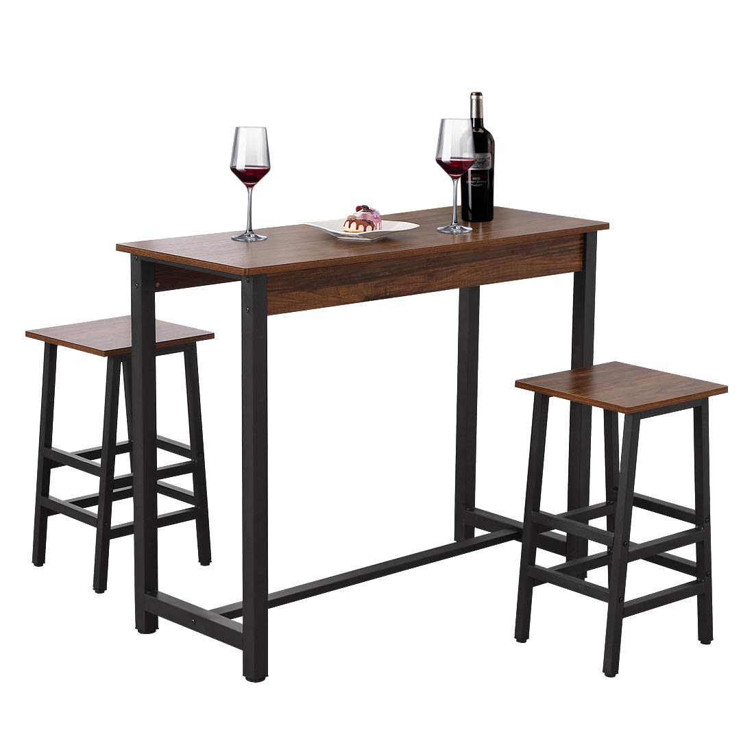 Best Heavy Duty 3-Piece Bar Height Pub Table Set