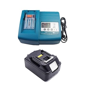 18V 4.0Ah Ersatz Akku mit Ladegerät für Makita BL1840 BL1830 BL1850 194205-3 194309-1 LXT400 Werkzeugakkus 4000mAh