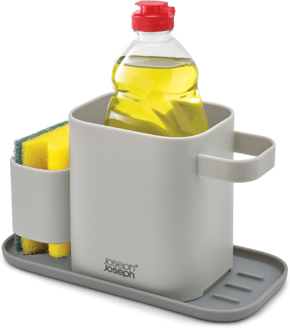 Joseph Joseph Duo Kitchen Sink Cleaning Trolley Grey Sponge Holder