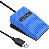 iKKEGOL Upgraded 2023 Digital Optical USB Foot Pedal, USB Single Foot Switch Game Control, One Key Programmable Footswitch Mouse Keyboard for Video Game Push to Talk, Transcription HID (Single Pedal)