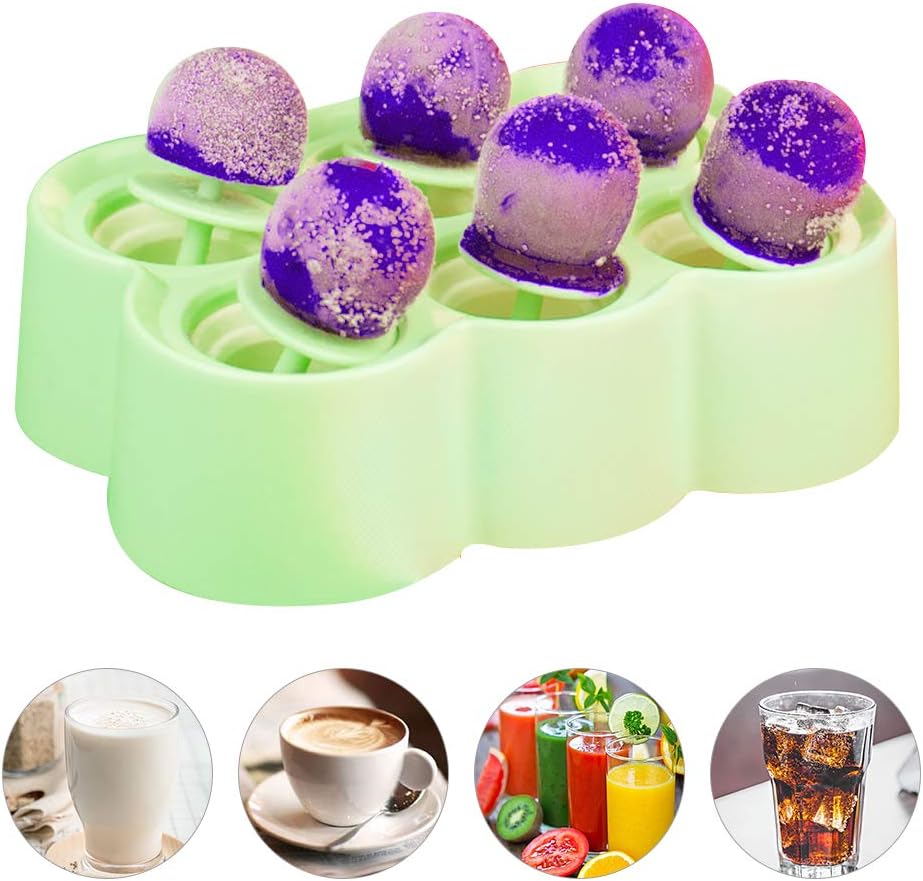 Small Silicone Popsicle Molds for Kids Toddlers Homemade Ice Cream Pop Molds with Sticks (Green)