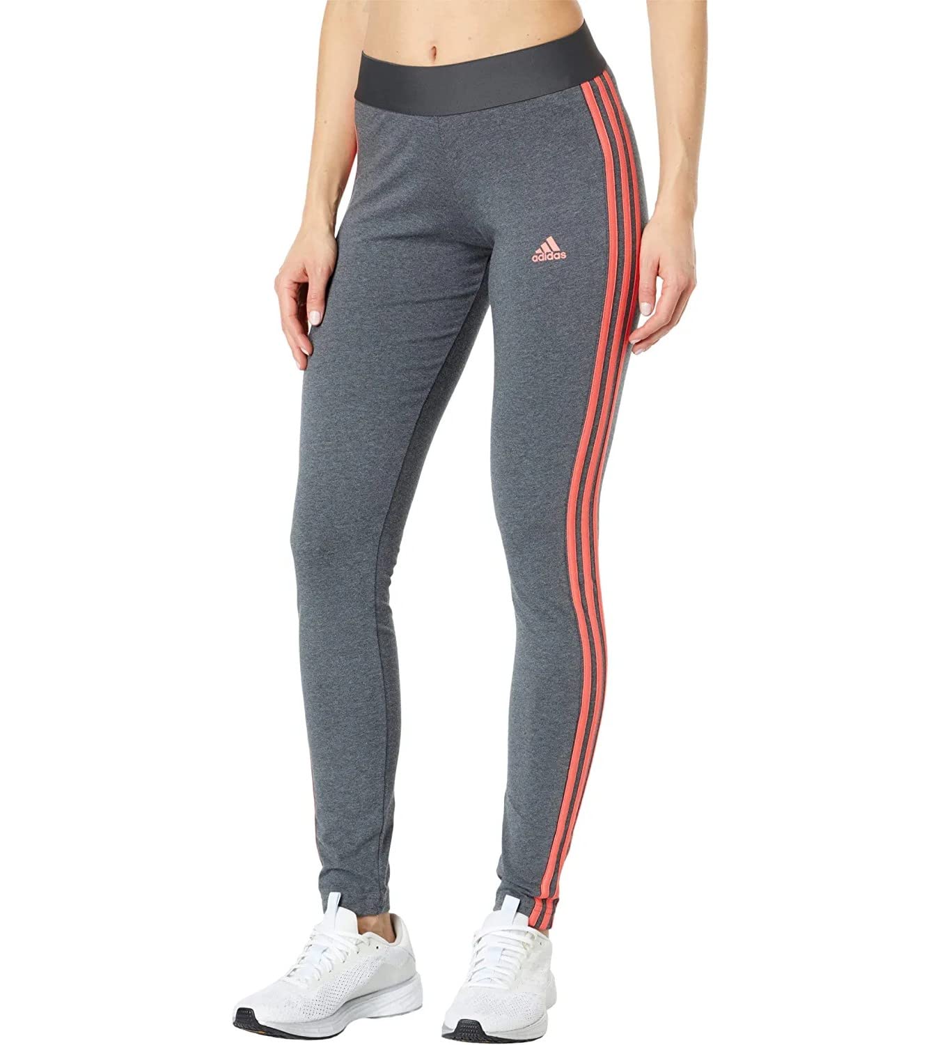 Adidas HD1831 W 3S Leg Leggings Women's Dark Grey Heather/semi Turbo XS