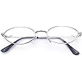 SA106 Extra Narrow Oval Metal Rim Round Retro Vintage Clear Lens Eye Glasses