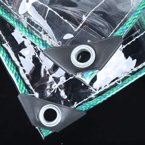 FurnitureShop UK Planen Verdickte wasserdichte transparente Plane Balkon Regen Vorhang Sonnencreme PVC Kunststoff Track Plane