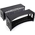 alavisxf xx CD Storage Rack, Stackable ABS 2 Pack CD Storage Organizer Can Hold 40 Slim CD Jewel Case, CD Holder Rack for Home, Office, Movie Music Room