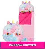 Happy Nappers Rainbow Unicorn Kids Sleeping Bag & Plush Toy - Ages 3-6 view 7