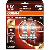 OSRAM NIGHT BREAKER 220, H7, 220% Brighter Halogen Headlight Lamp, 64210NB220-2HB, Folding Box (2 Lamps)