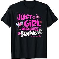 Amazon.com: Just a Girl Who Loves Boxing Girls Boxing T-Shirt