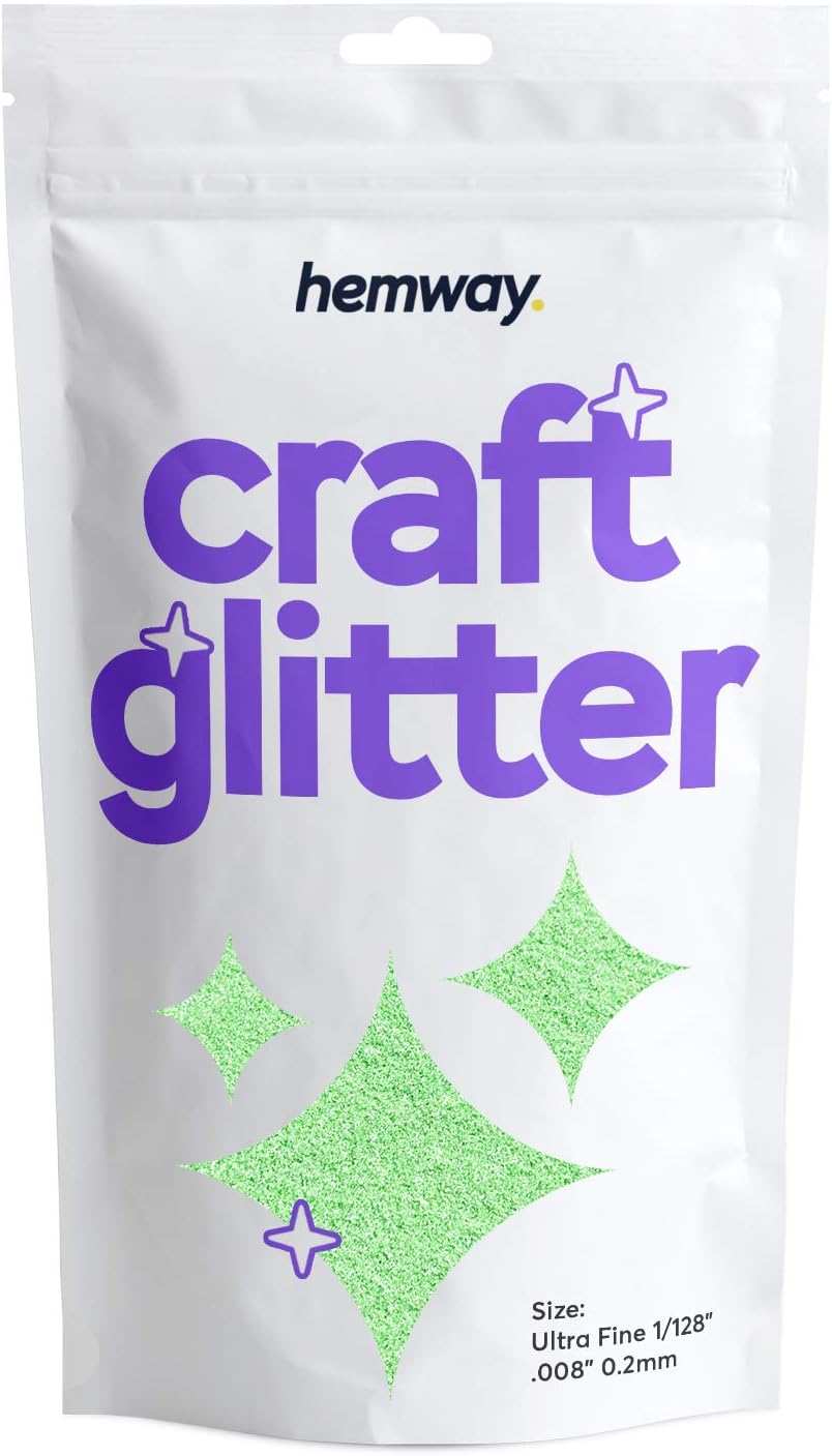 Hemway Craft Glitter Glow in The Dark Green 100g Ultrafine Glitter for Crafts Resin, Cosmetic, Nail, Face, Body, Festival - Image 3