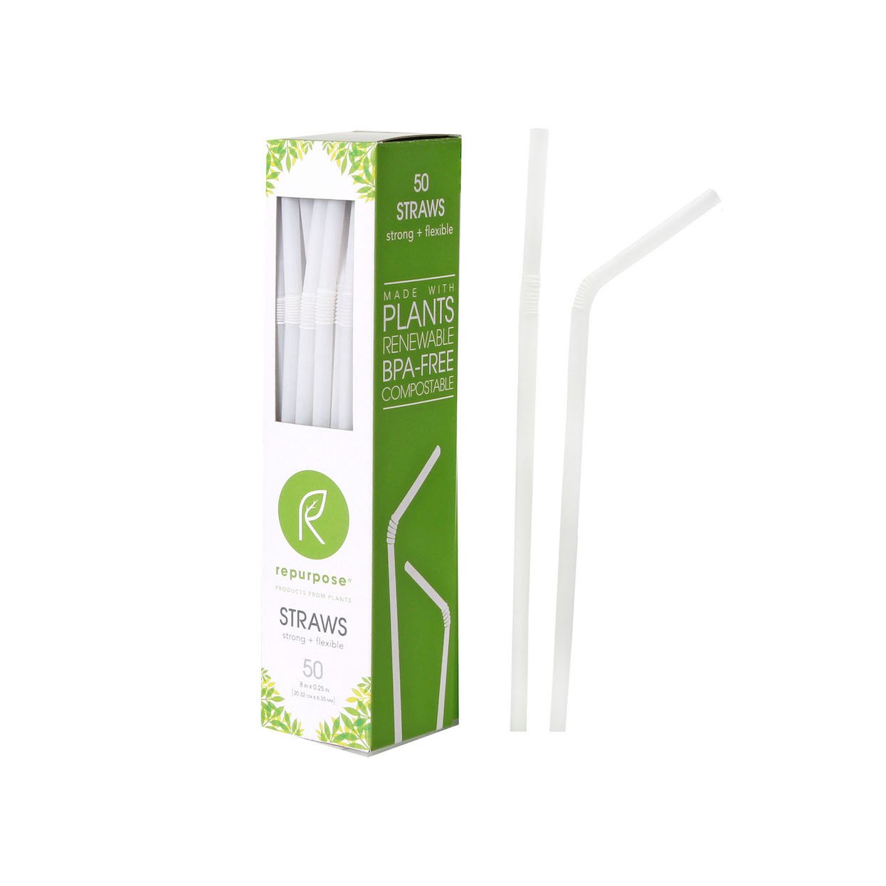 HAY! Natural Drinking Straws, Tall 7.75'' Health