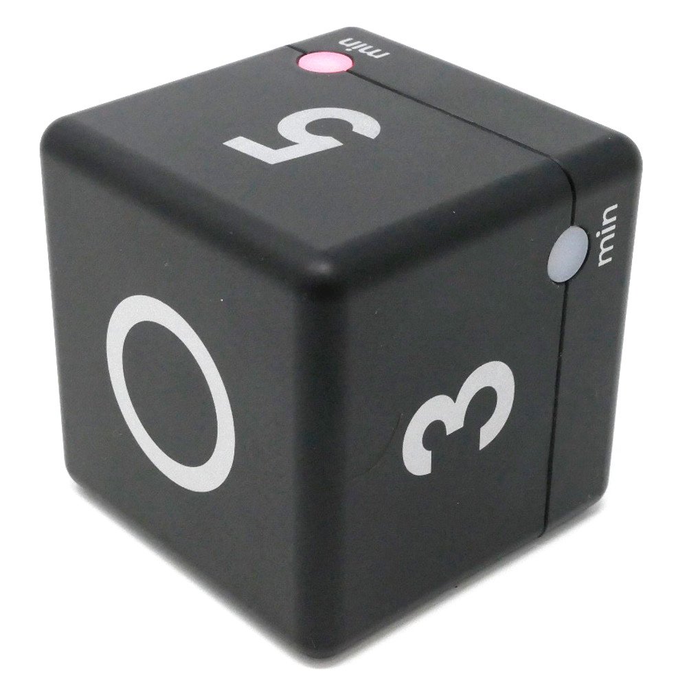 TFA Dostmann Digital Cube Timer, Time Cube, Time Management, 6 x 6 x 6 cm, Black, 38.2040.01, L 60 x W 60 x H 60 mm