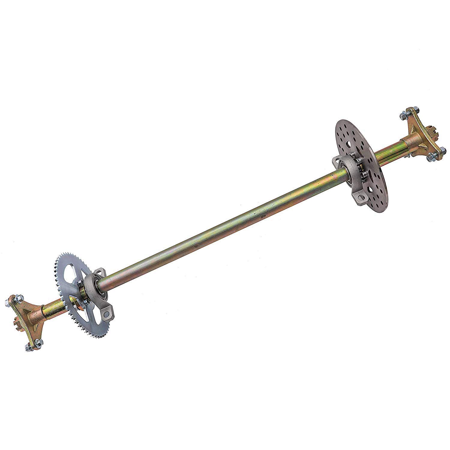 ZXTDR Rear Axle Shaft Assembly Kit with Sprocket Brake Disc Pillow