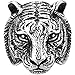 Men's Vintage Gothic Tribal Biker Tiger Head Skull Stainless Steel Ring Band Silver Black