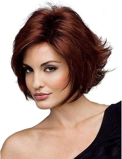 Wig Oblique Bangs Short Hair Ladies High Temperature Wire 28cm