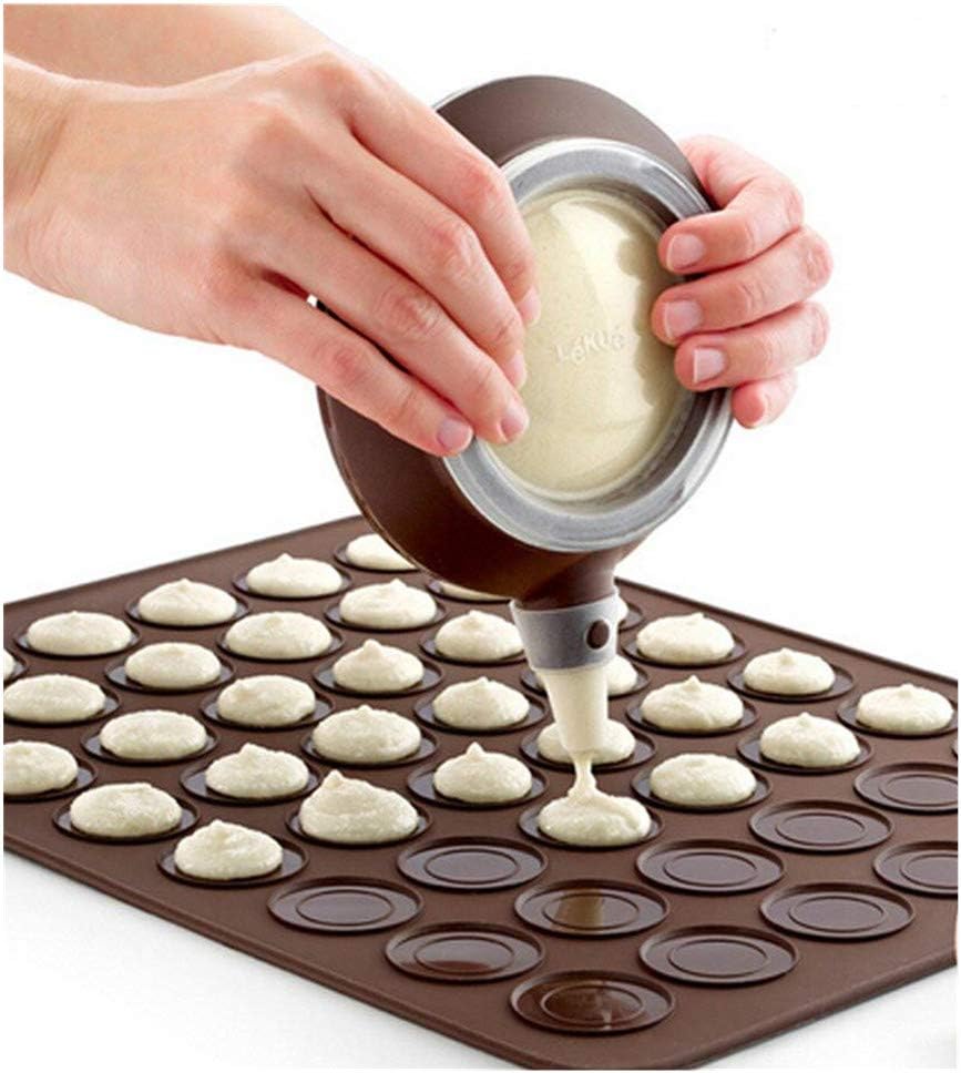 Macaron Macaroon Baking Set 30/48 Capacity Baking Sheet+Decorating Pot+Nozzles by Einfachheit (48 Capacity)