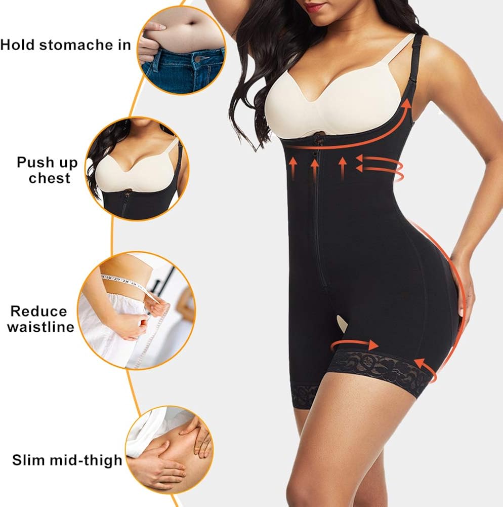 FeelinGirl Shapewear Body Shaper for Women Tummy Control High Waist Plus Size Bodysuits Butt Lifter at  Women’s Clothing store