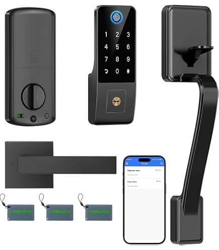 Smart Keyless Entry Door Lock with Handle – Bluetooth Front Door