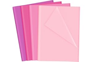 NEBURORA Lot de 108 feuilles de papier cadeau rose pour la Saint-Valentin, les cadeaux, les loisirs créatifs, les bouquets et