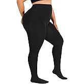DORALLURE Plus Size Fleece Lined Tights Women, Opaque Winter Warm thermal Leggings Pantyhose