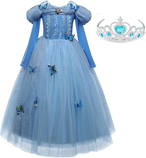Amazon Co Jp Qz ガールズ ドレス プリンセス ドレス シンデレラ ドレス アナ エルサ コスプレ コスチューム 子供 パーティー ドレス 赤ちゃん 女の子 服 誕生日 ページェント 110cm 774 526 771 ホーム キッチン