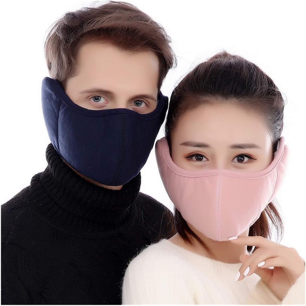 mciskin Reusable Winter Cold-Proof Mask Half Face Pure Cotton Warmer Mask Windproof Mouth Mask,Lovers Couples Mask