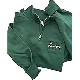 Personalized Nurse Quarter Zip Sweatshirt, Custom Embroidered RN for Registered Nurse. RN Sweatshirts for Women