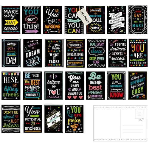 Iconikal 75-Count Inspirational Sayings Postcards 4 x 6-Inch
