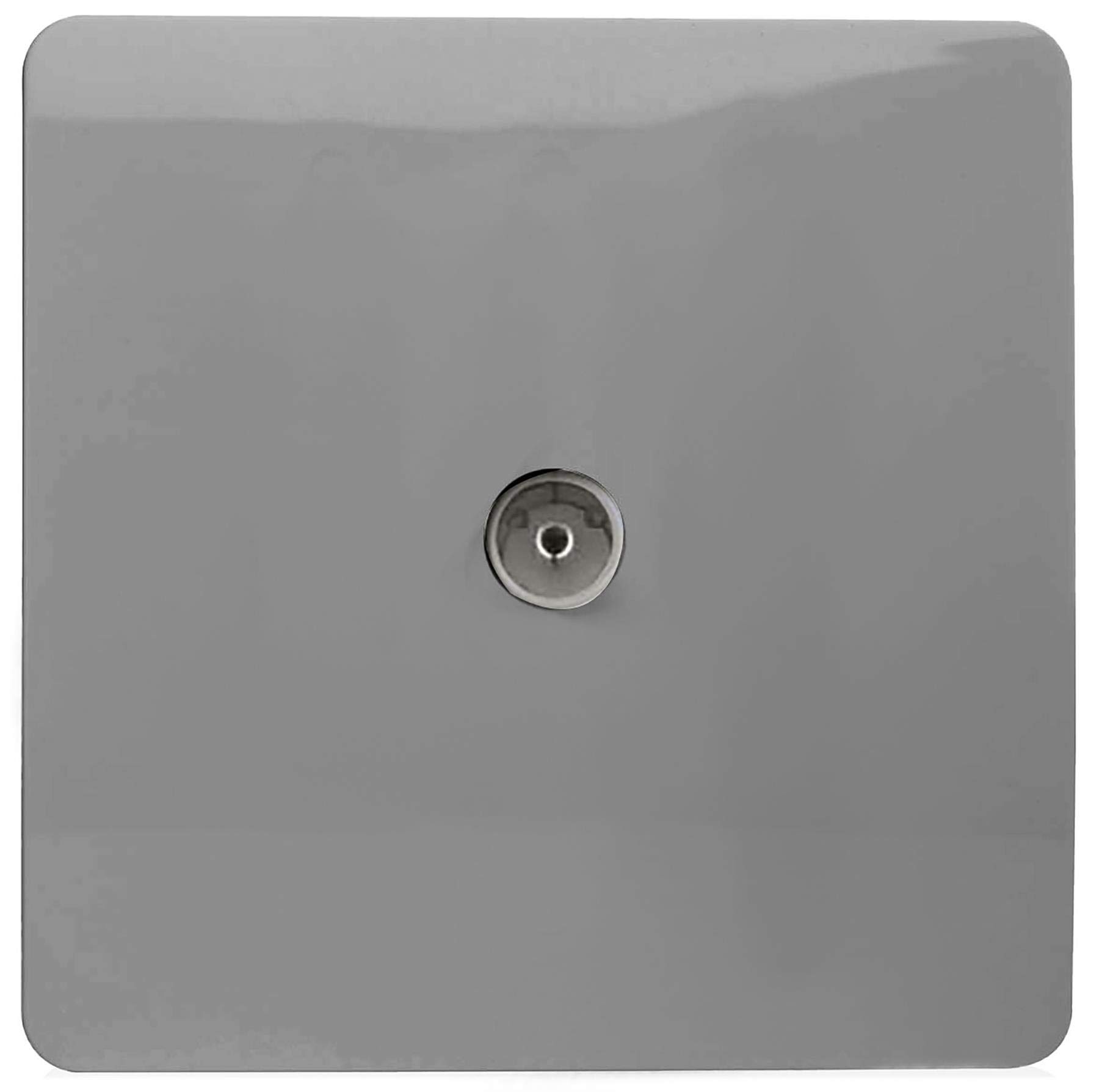 Trendi Artistic Modern Glossy Tactile TV Socket Light Grey