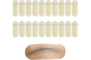 20Pcs Silicone Eyebrow Practice Skins,3D Microblading Fake Skin for Tattoo Training,Realistic BrowAid Practice Bandage,PMU Mi