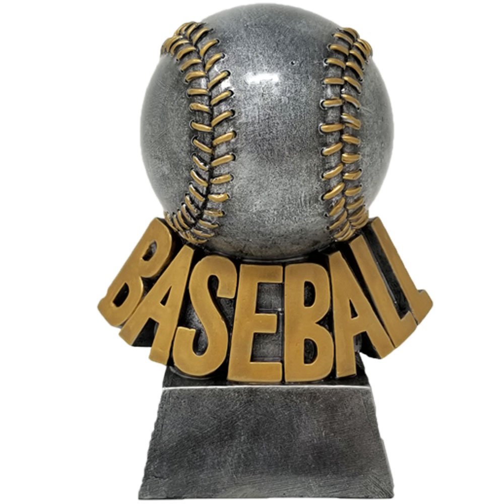 Decade Awards Baseball Resin Trophy Stitched Baseball