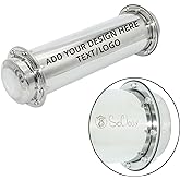 SoClaay Time Capsule Customize Logo Words Text Anti-Corrosion Waterproof Stainless Steel Capsule Container Durable Lock Container Birthday Graduation Gift (16.3x3.9inch)