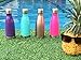 Stainless Steel Water Bottle for Kids School: 12 oz Double Wall Insulated Cola Bottle Shape for Cold and Warm Drinks, BPA Free Metal Sports Bottle For Boys, Girls & Women (Aqua Blue, 12 oz)