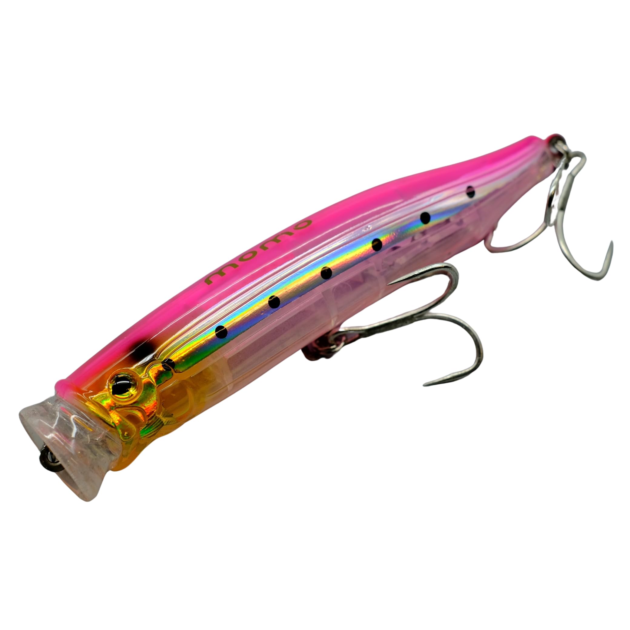 momolures - ULTIMA POPPER 120 30g Floating lure for Bass, Seabass, Bluefish fishing (CLEAR PINK IWASHI)